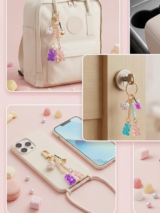 Accessories - Cute Gummy Bear Keychain Charm